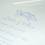 Not On The High Street .com - Personalised Beach Shells Wedding Invitation