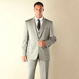 Debenhams - Silver tonic tailored fit 1 button jacket