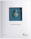 Lily Charmed - Silver Compass Bracelet 'The adventure begins'