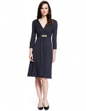 Marks and Spencer - Metal Bar Trim Belted Fit & Flare Dress