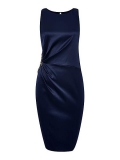 House of Fraser - Untold Satin Jewel Build Up Shoulder Dress