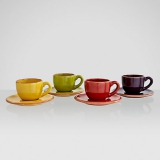 John Lewis - John Lewis Al Fresco Espresso Cups and Saucers