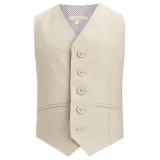 John Lewis - John Lewis Heirloom Boys' Linen Waistcoat