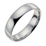 Ernest Jones - Palladium 950 5mm extra heavy court ring