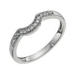 Ernest Jones - 18ct white gold diamond set U shaped ring