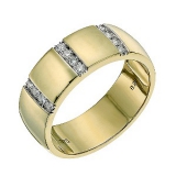 Ernest Jones - 9ct yellow gold 7mm diamond wedding ring