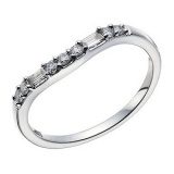 Ernest Jones - 18ct white gold baguette cut diamond ring