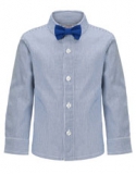 Monsoon - Blue Stripe Shirt And Bow Tie