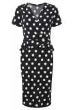 Bonmarche - David Emanuel Spot Peplum Dress