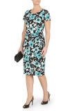 Bonmarche - David Emanuel Floral Print Half Moon Jersey Dress