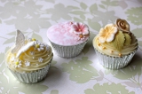 Beautiful floral cupcakes - design a cupcake to match your wedding, personalise it to your wedding, add the initials of the bride and groom, the date, the possibilities are endless.
