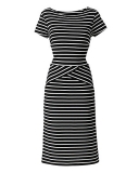 Simply Be - SIMPLY BE JOANNA HOPE STRIPE JERSEY DRESS