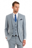 Moss Bros - Moss Bros Blazer Tailored Fit 3 Piece Blue Duck Egg Wedding Suit