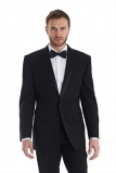 Moss Bros - Moss Bros Tailored Fit Black Satin Edge Tuxedo Jacket