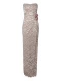 Jane Norman - Jane Norman Lace Bandeau Corsage Maxi Dress