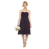 Debenhams - Debenhams Debut Royal blue pleated bandeau dress