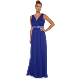 Debenhams - Debenhams Debut Cobalt blue Grecian-pleated maxi dress