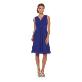 Debenhams - Debenhams Debut Cobalt blue jewel-trim midi dress