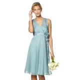 Debenhams - Debenhams Debut Pale green chiffon waterfall dress