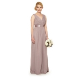 Debenhams - Debenhams Debut Mauve ruched maxi dress