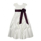 Debenhams - Designer girl's plum tiered occasion dress