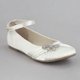 Debenhams - Girl's ivory butterfly pumps