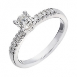 Ernest Jones - 9ct white gold 0.50ct diamond solitaire ring