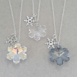 Zoe Hearts - Rainbow Crystal Snowflake Necklace