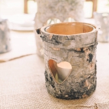 Not On The High Street .com - Three Wooden Bark Tea Light Holders