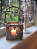 Not On The High Street .com - Willow Heart Votive Basket