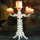 Not On The High Street .com - Cream Cast Iron Candle Stand