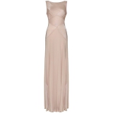 John Lewis - Ghost Chelsea Chiffon Tie Long Dress , Nude