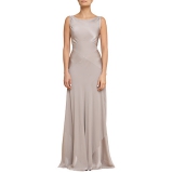 John Lewis - Ghost Chelsea Chiffon Tie Long Dress , Silver