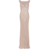 John Lewis - Ghost Novella Cowl Back Long Dress , Nude