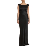 John Lewis - Ghost Novella Cowl Back Long Dress , Black