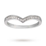 Goldsmiths - Diamond set ladies wishbone wedding ring