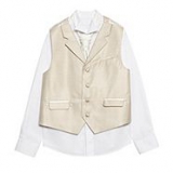 Debenhams - Bluezoo - Boy's taupe striped waistcoat set