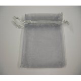 Amazon - 10 pack Silver Organza Gift and Favour Bags