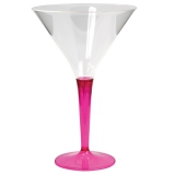 Party Pieces - Raspberry Cocktail Plastic Martini Glasses