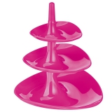 Party Pieces - Three-Tiered Shaped Acrylic Cake Stand Pink