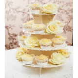 Party Pieces - Ivory Butterfly Cake Stand 4 Tiers