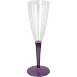 Party Pieces - Aubergine Champagne Plastic Party Glasses