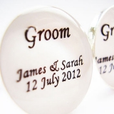 Not On The High Street.com - Personalised 'Groom' Wedding Cufflinks