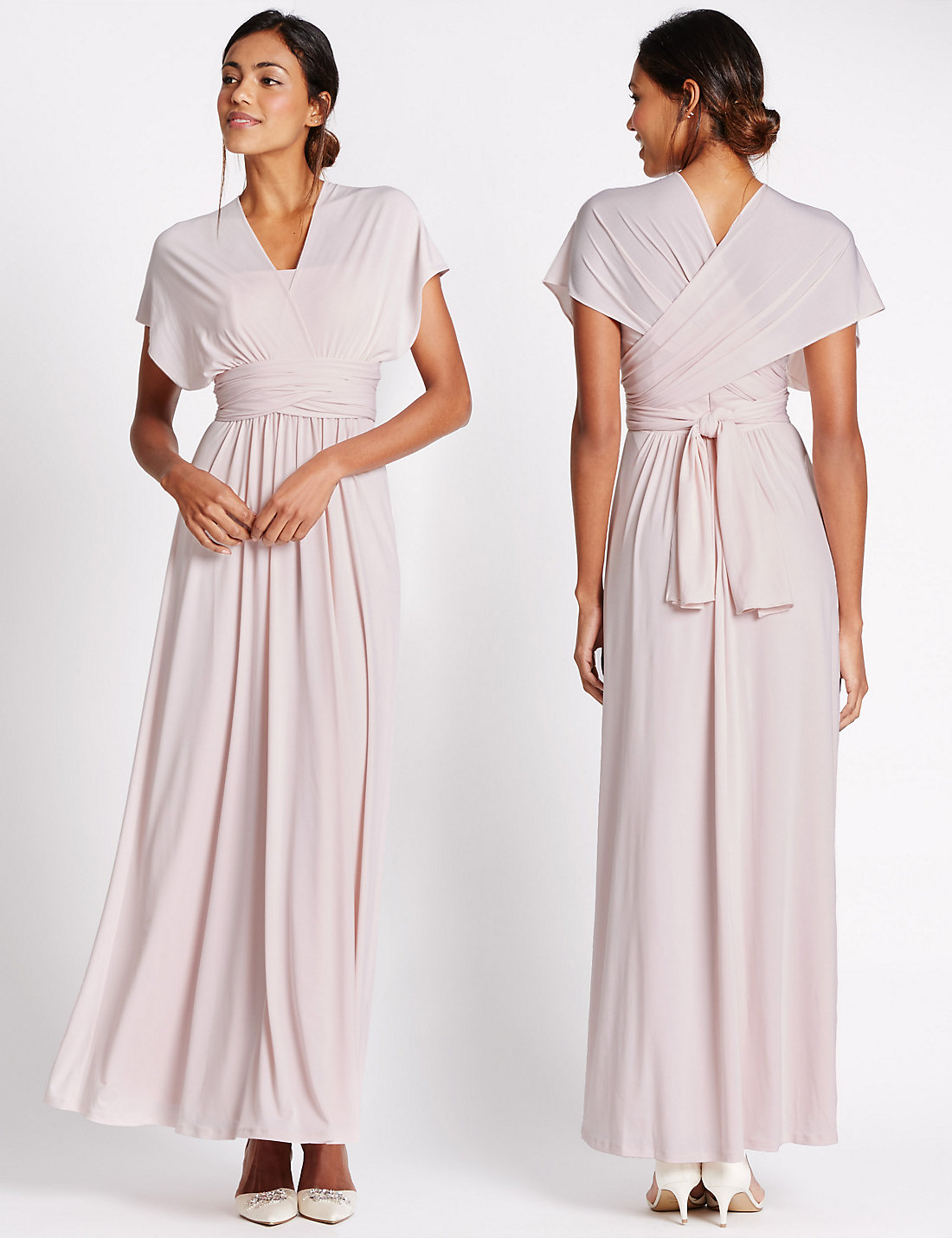 Marks and Spencer Pink Multiway Strap Maxi Dress