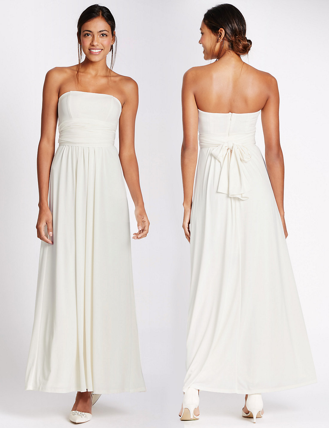 Marks and Spencer Ivory Multiway Strap Maxi Dress