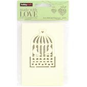 Hobbycraft Cream Birdcage Wedding Invitations