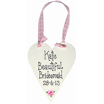 Bridesmaid Message Hanging Heart