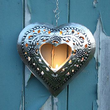 Tea Light hanging Heart