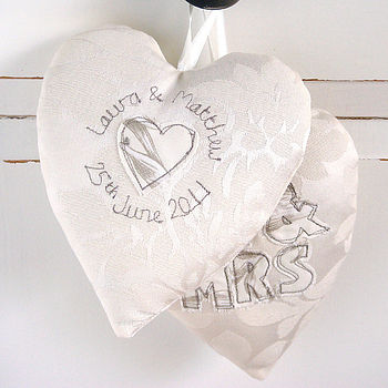 Personalised Hanging Hearts Cushions